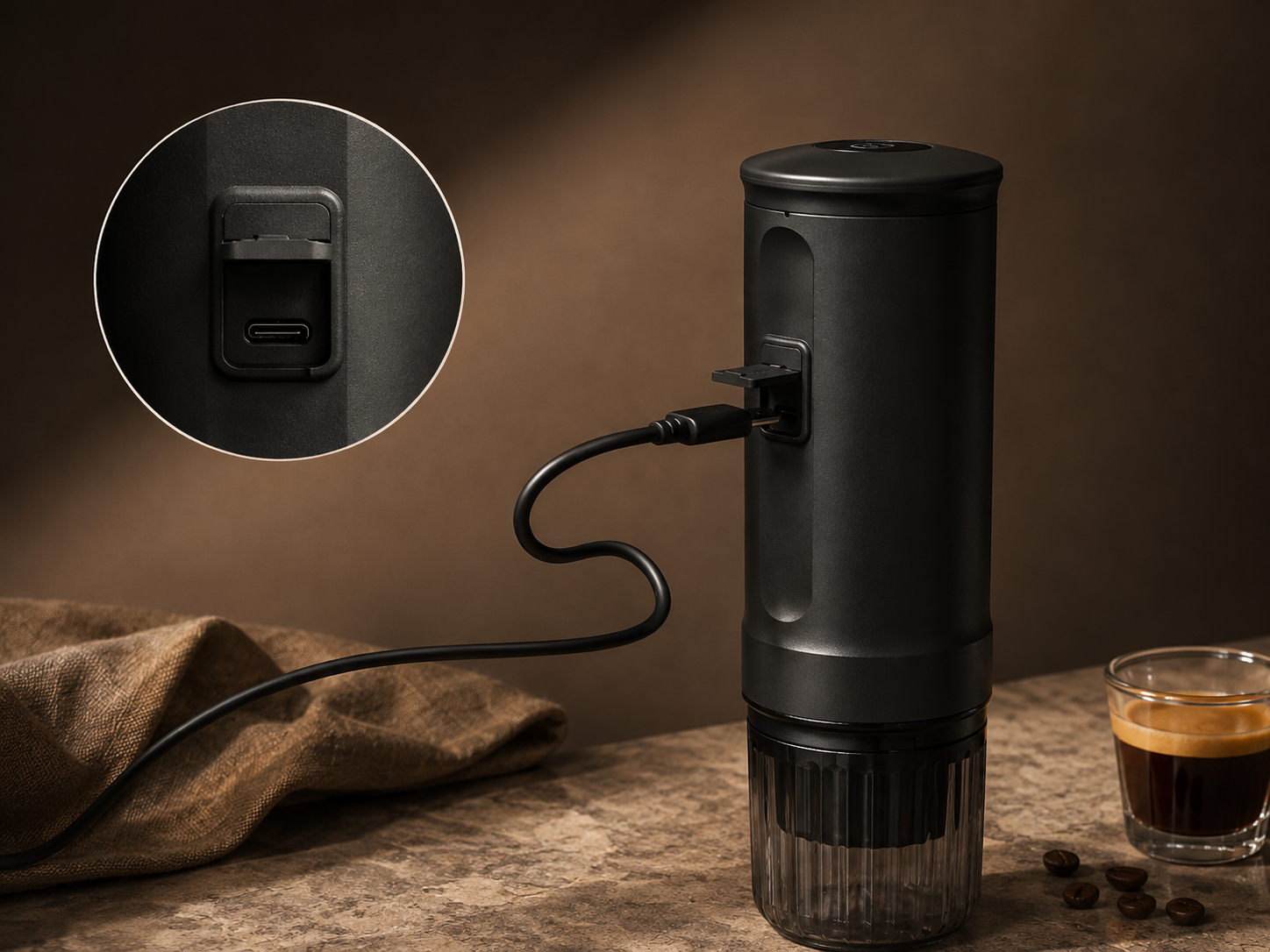 OVELO Portable Espresso Maker in Black â€” product view 1